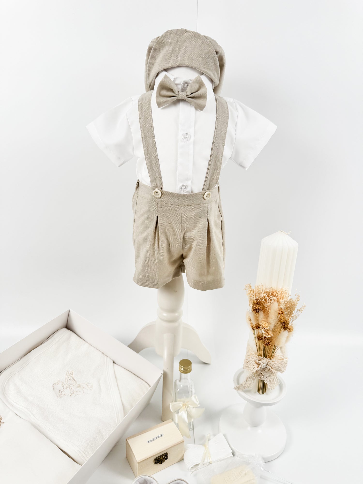Set botez complet cu trusou personalizat si costum pentru bebelusi - Clau