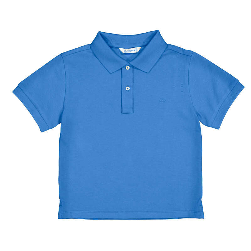 Tricou Polo Mayoral pentru Copii - Albastru Azur cu Maneca Scurta