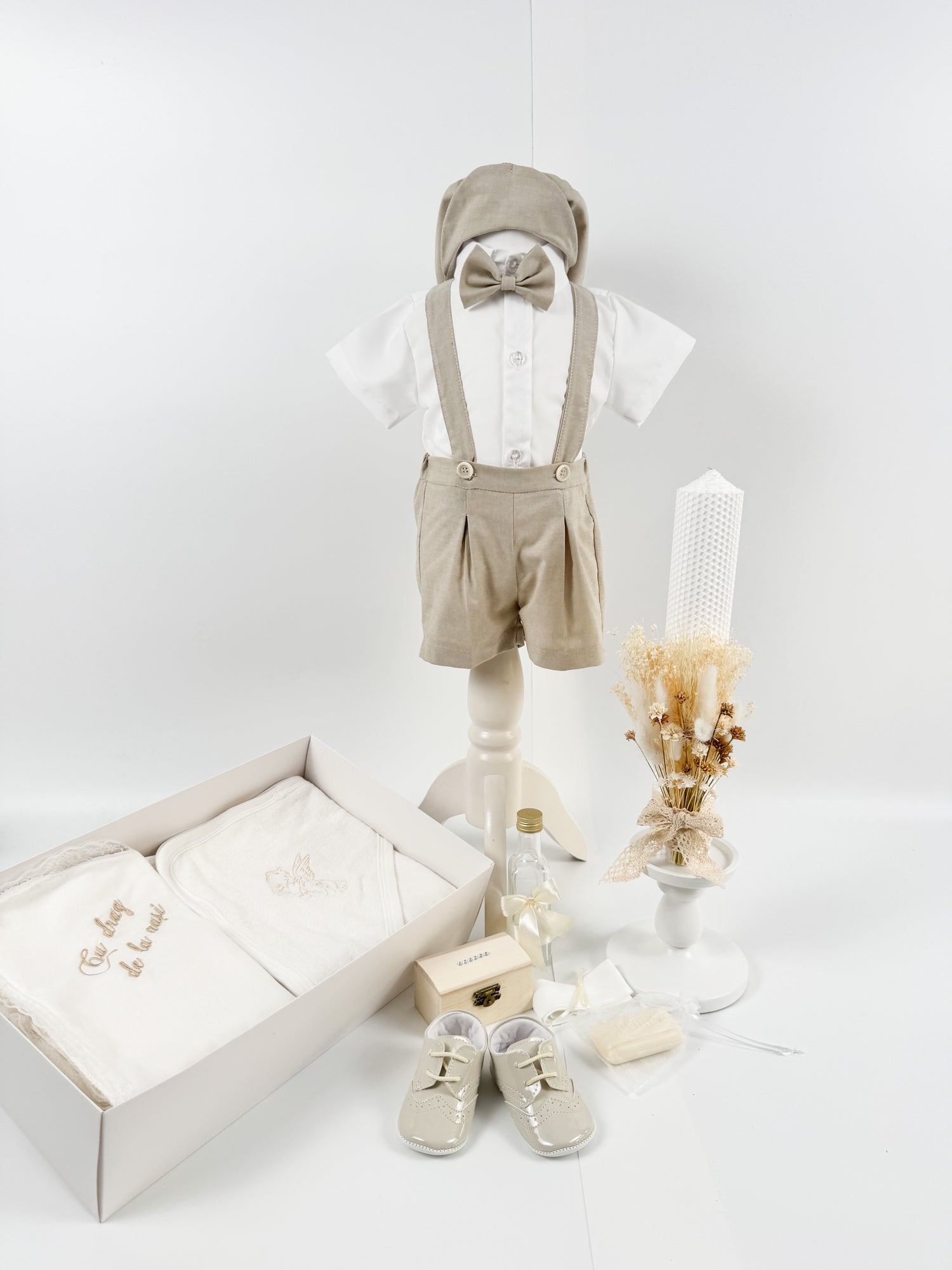 Set botez complet cu trusou personalizat si costum pentru bebelusi - Silviu