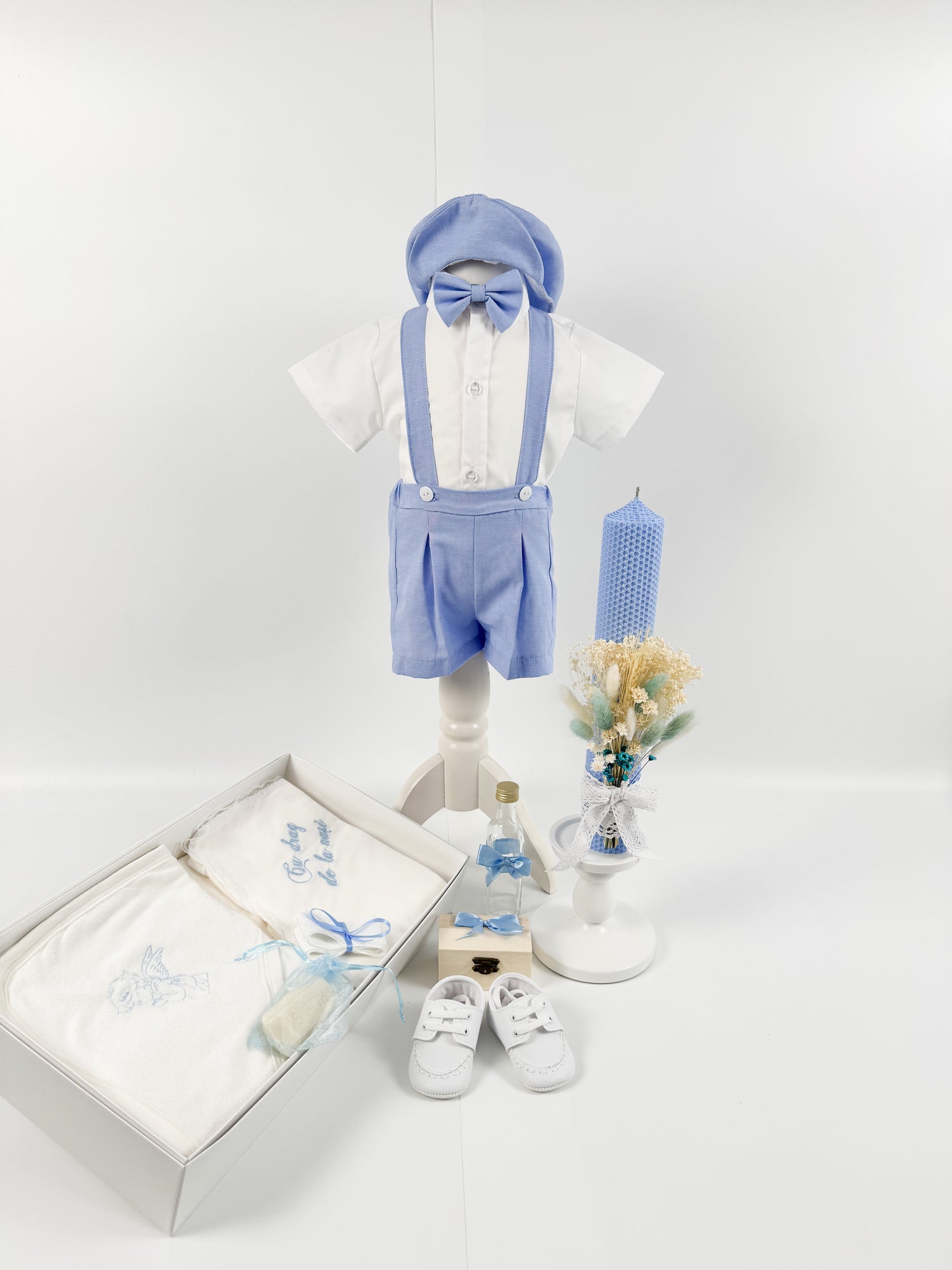Set botez complet cu trusou personalizat si costum pentru bebelusi - Mitrache