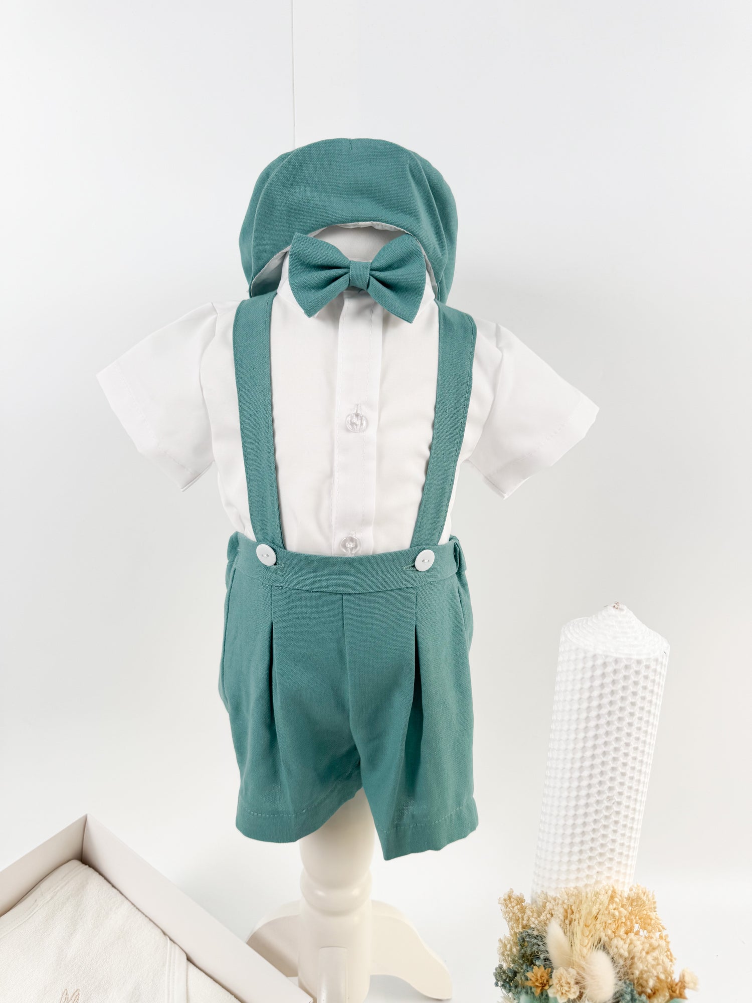 Set botez complet cu trusou personalizat si costum pentru bebelusi - Luci