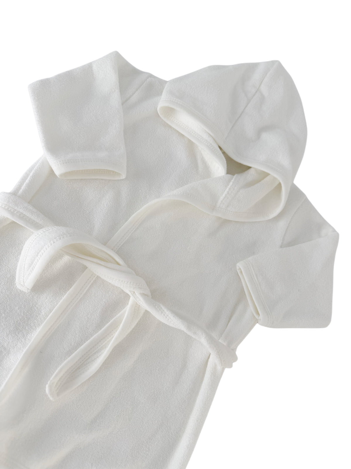 Halat baie baietei - material absorbant cu gluga si cordon