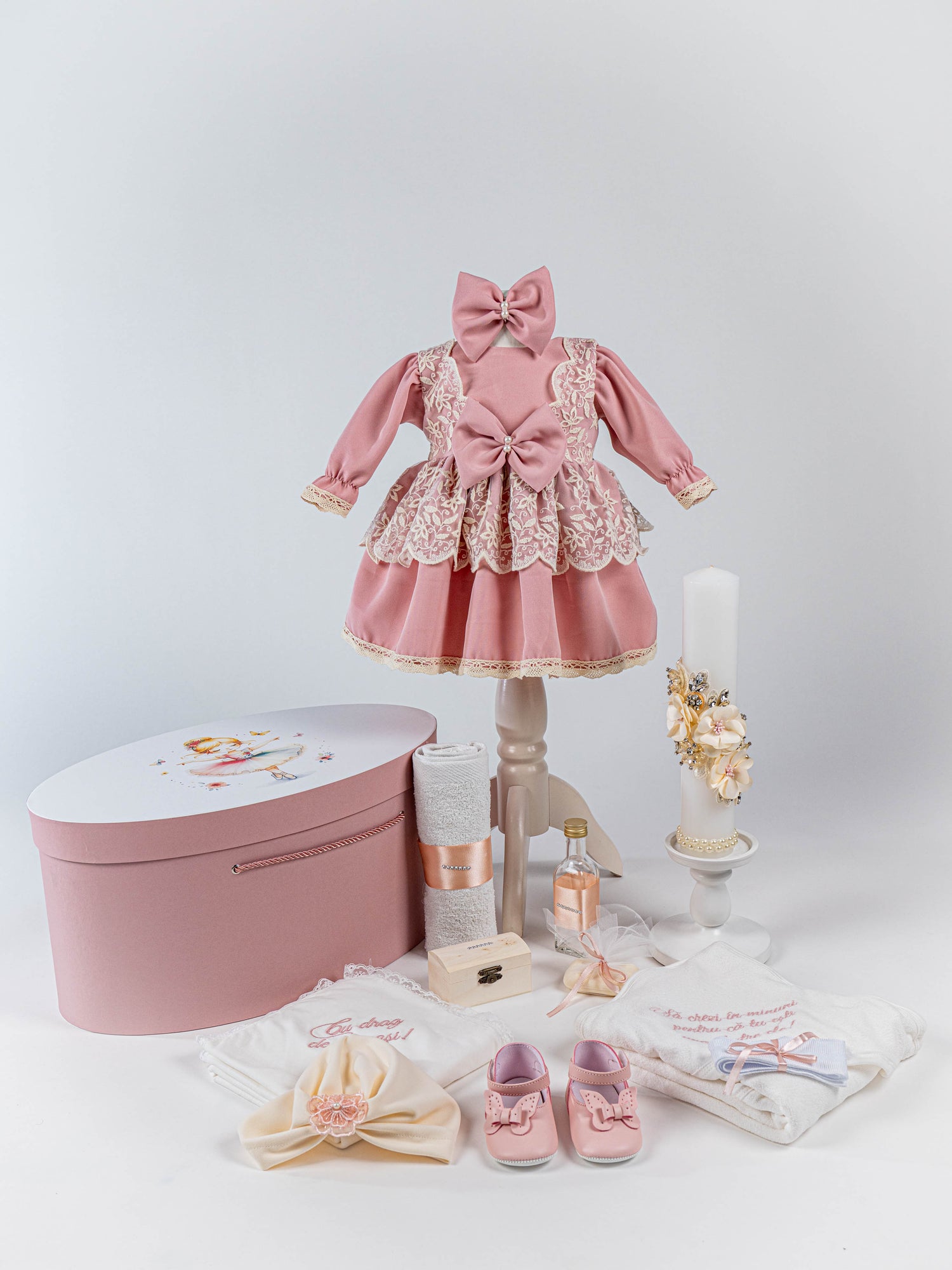 Trusou Botez Complet cu Hainute si Lumanare Personalizata - Melody