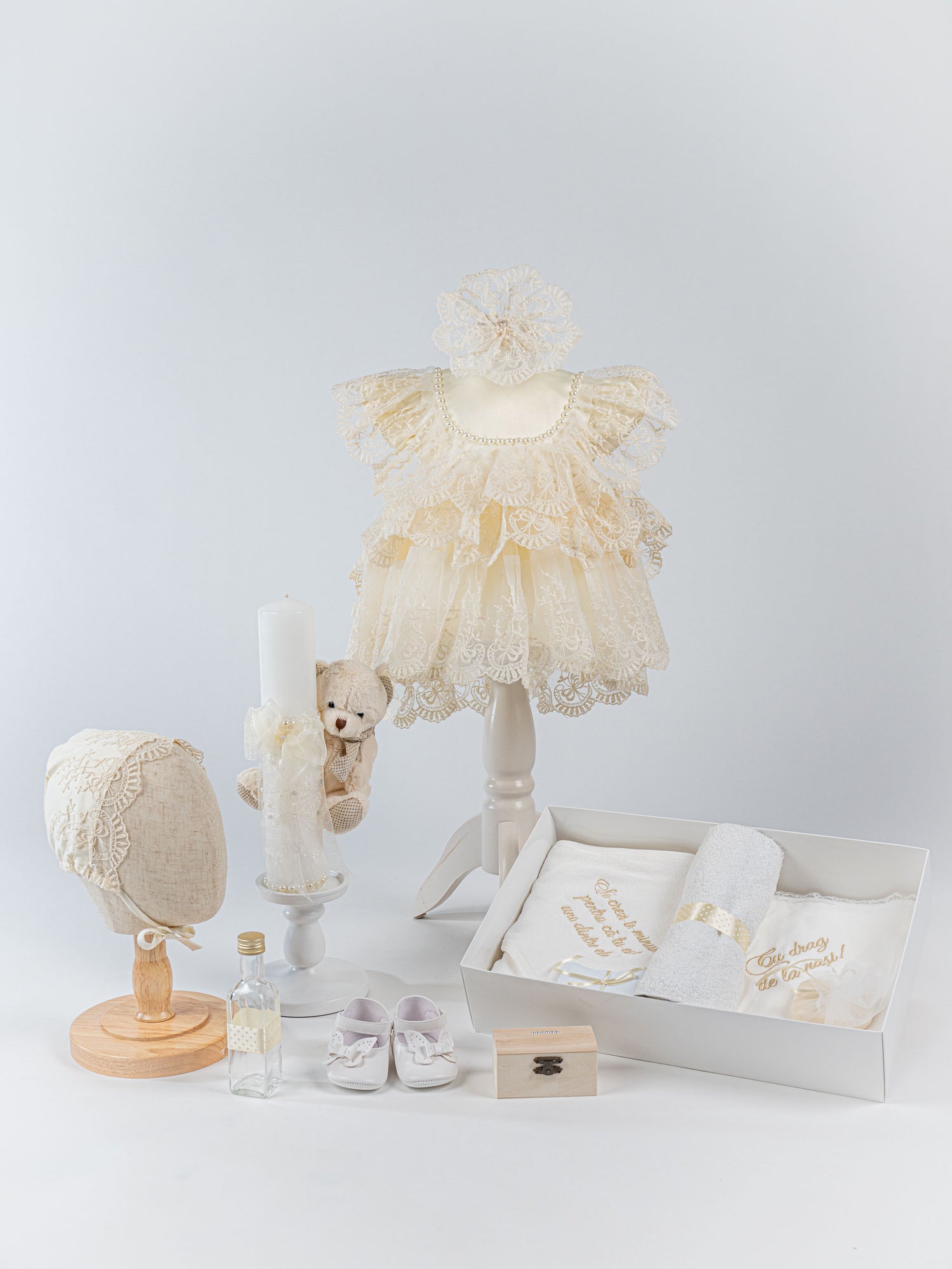 Trusou Botez Complet cu Hainute si Lumanare Hand-made - Nicky