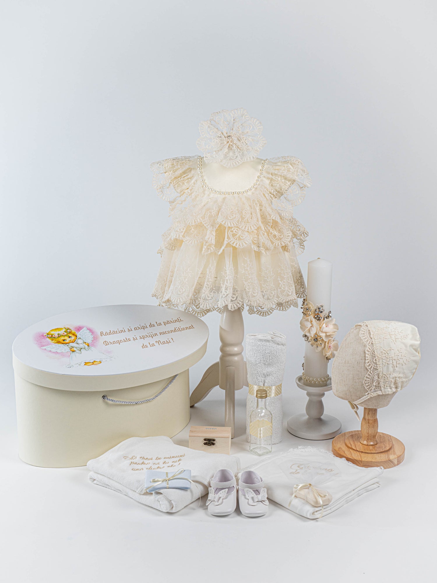 Trusou Botez Complet cu Hainute si Lumanare Personalizata - Malika