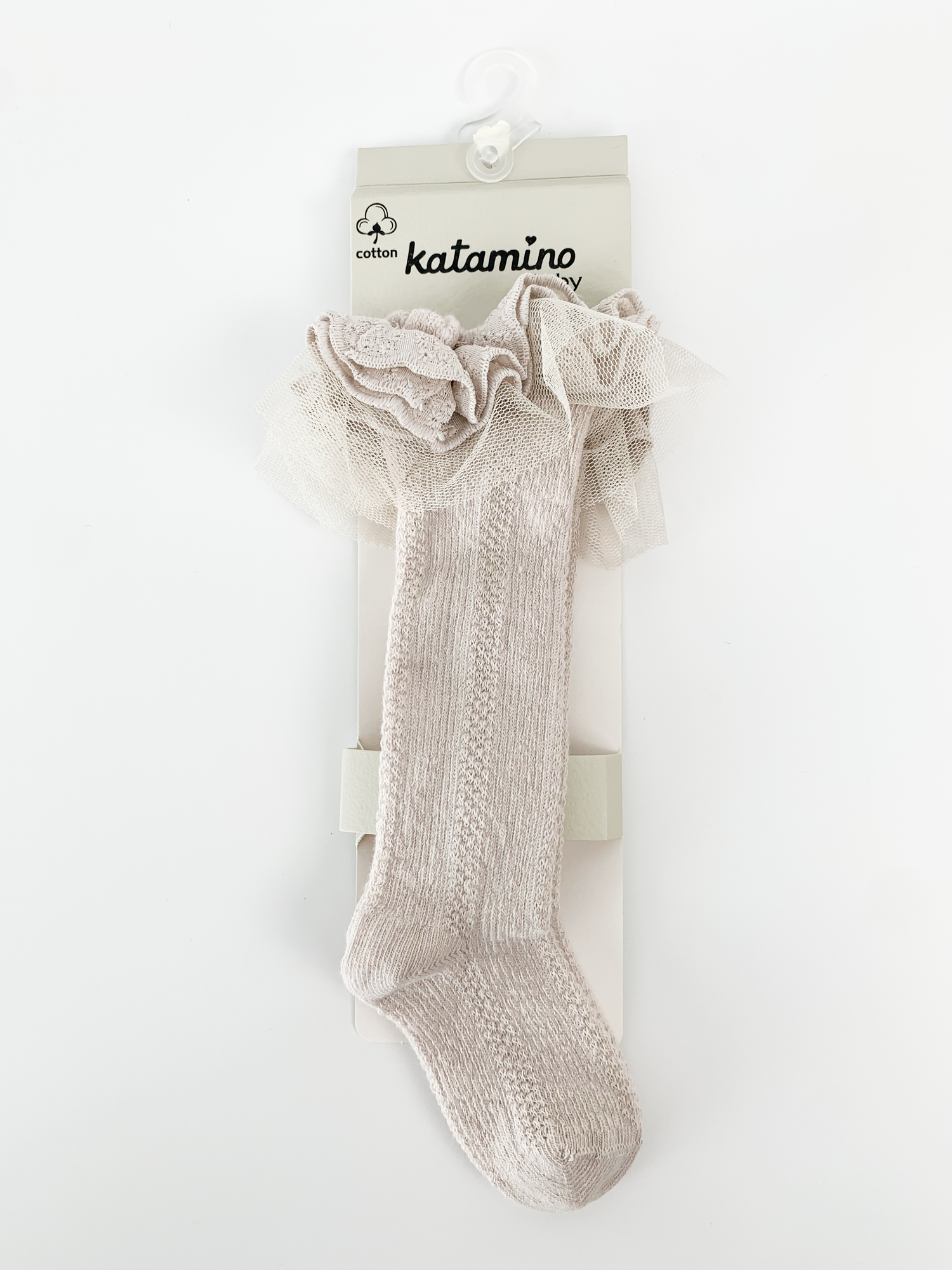 Sosete Bebelusi Lungi - Model Elastic cu Volanas Stratificat