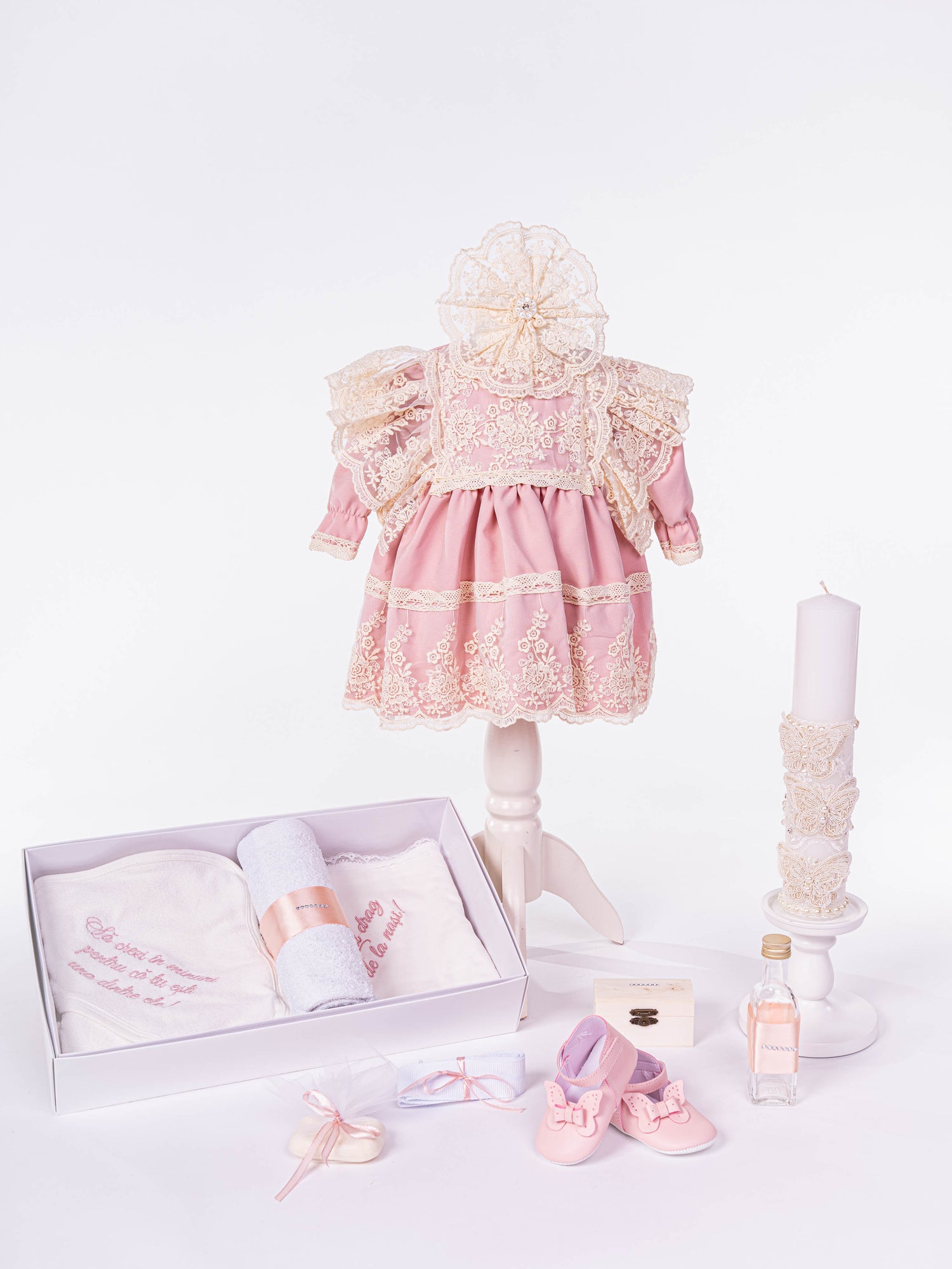 Trusou Botez Complet cu Rochita, Trusou si Lumanare - Beatriz