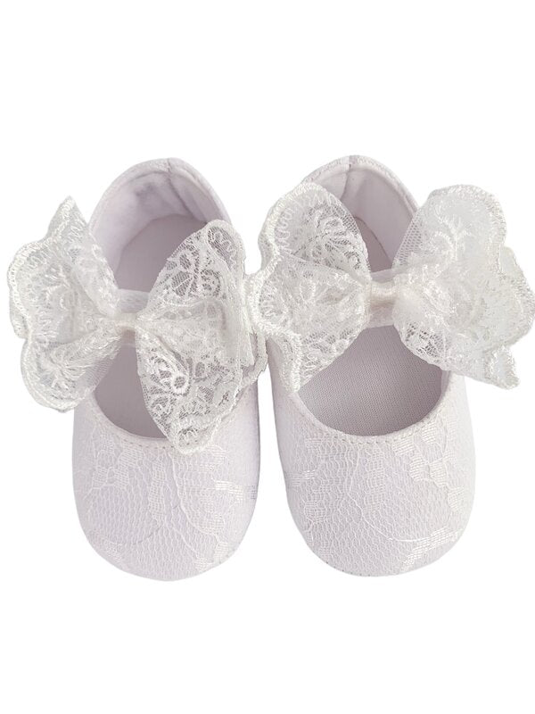 Balerini albi cu dantela