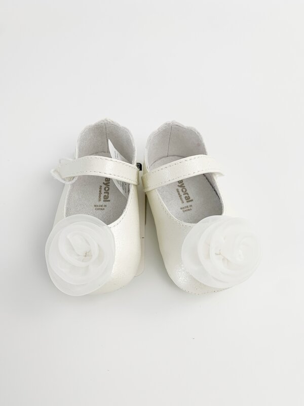 Balerini albi cu floricica - Mayoral