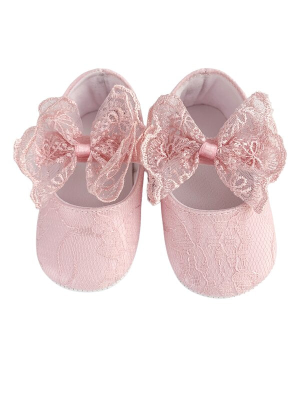 Balerini roz cu dantela