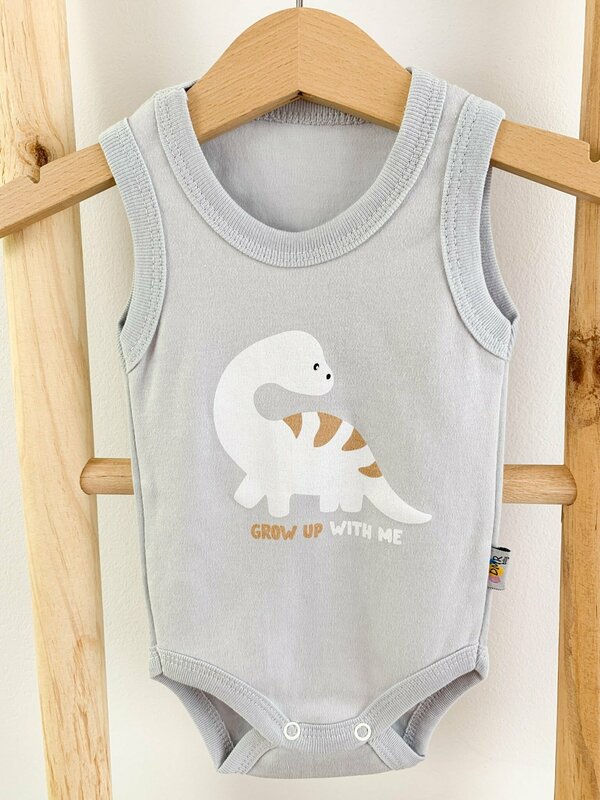 Body bebelus - bleu cu dinozaur