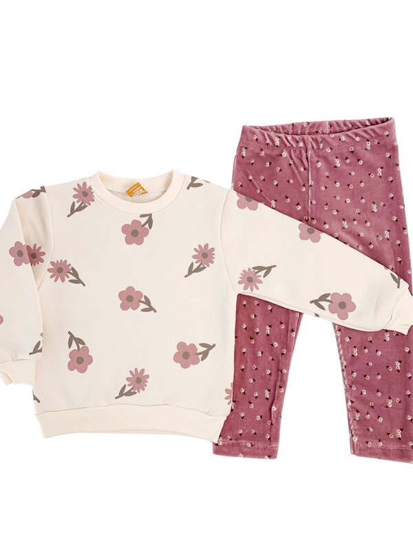 Compleu Dariana 2 piese - crem visiniu