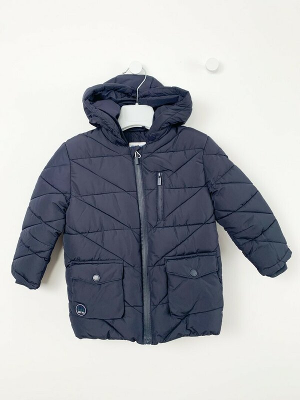 Geaca lunga iarna baiat cu gluga