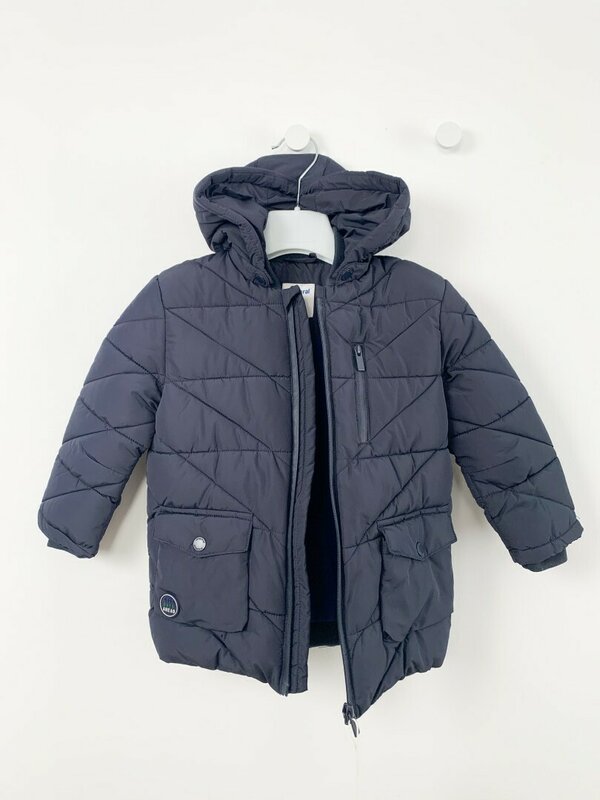 Geaca lunga iarna baiat cu gluga