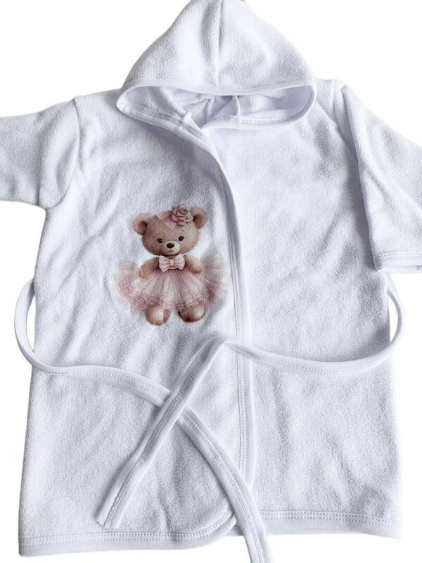 Halat baie bebelus cu ursulet balerina