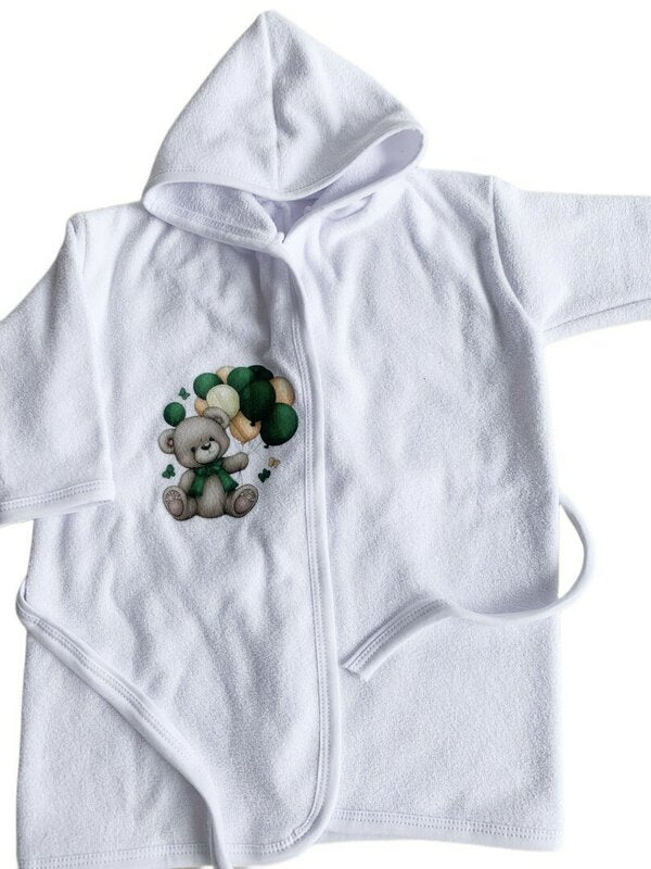 Halat baie bebelus cu ursulet - verde