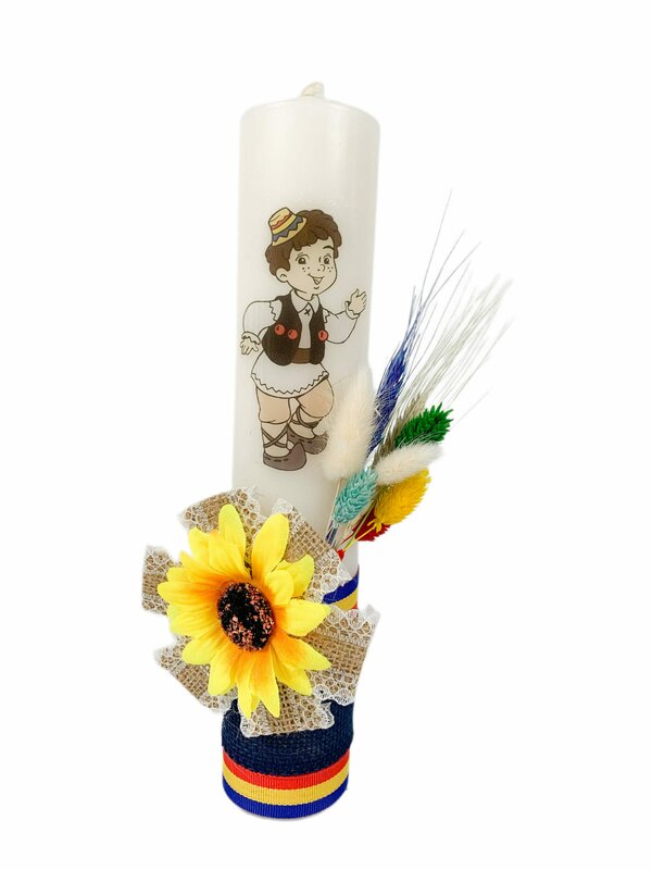 Lumanare baiat traditionala