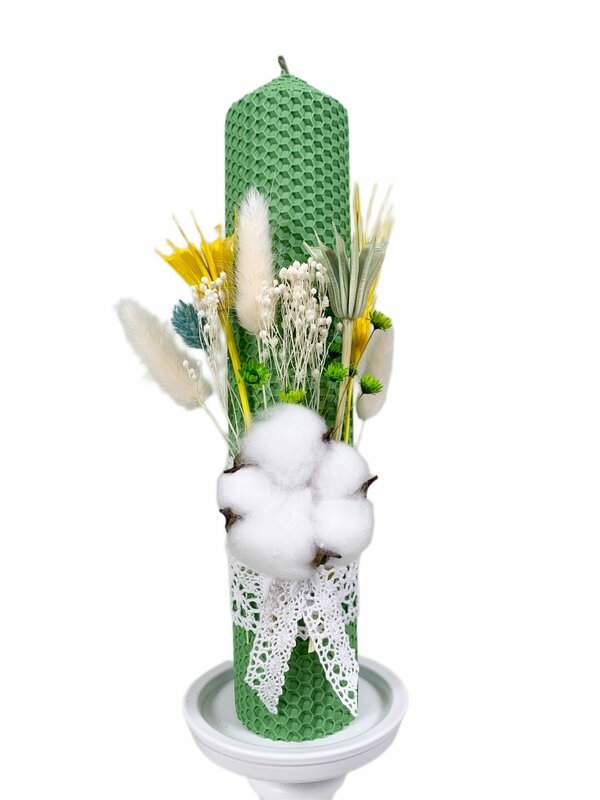 Lumanare ceara naturală Mint