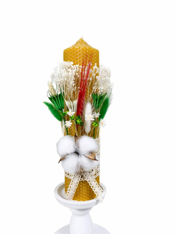 Lumanare ceara naturală Yellow