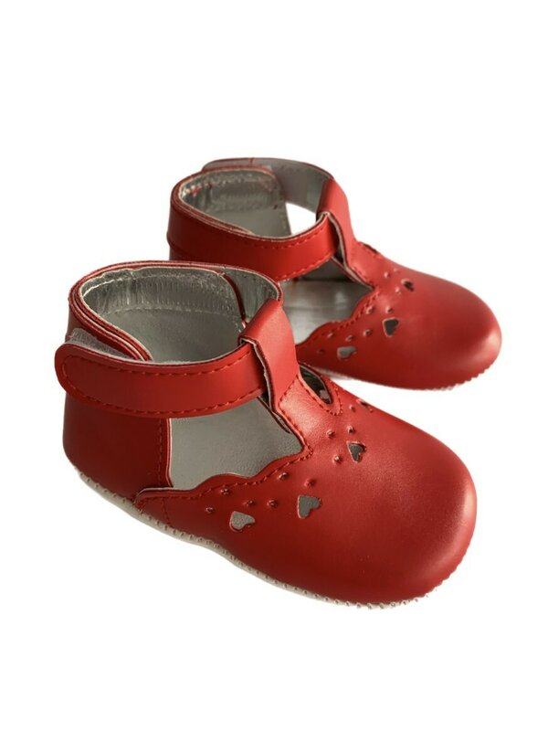 Pantofi botez fetita rosii