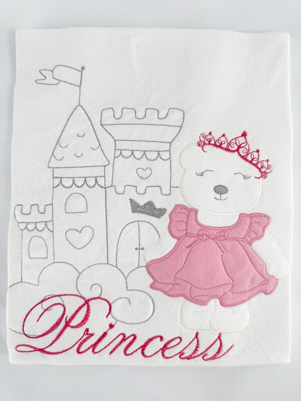 Patura bebelus bumbac cu printesa