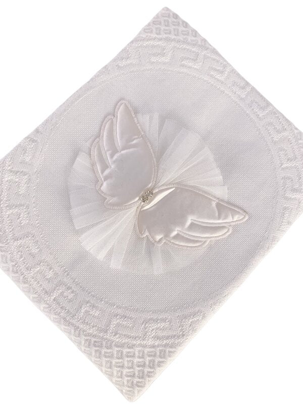 Păturica cu aripi si tull alb