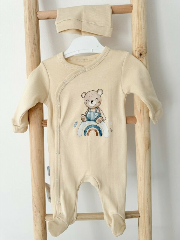 Salopeta ivoire cu ursulet