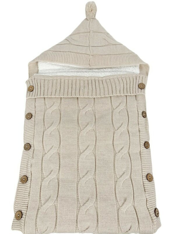 Port bebe tricotat crem