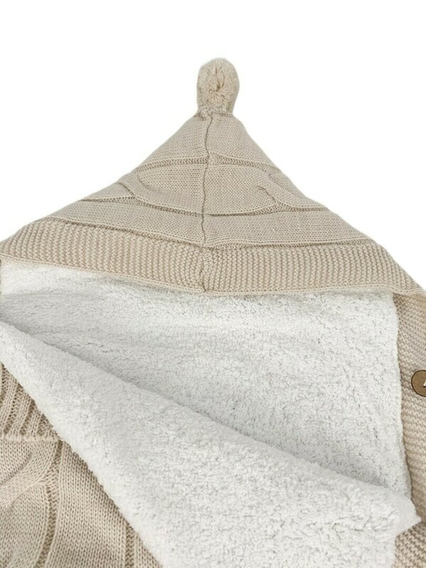 Port bebe tricotat crem