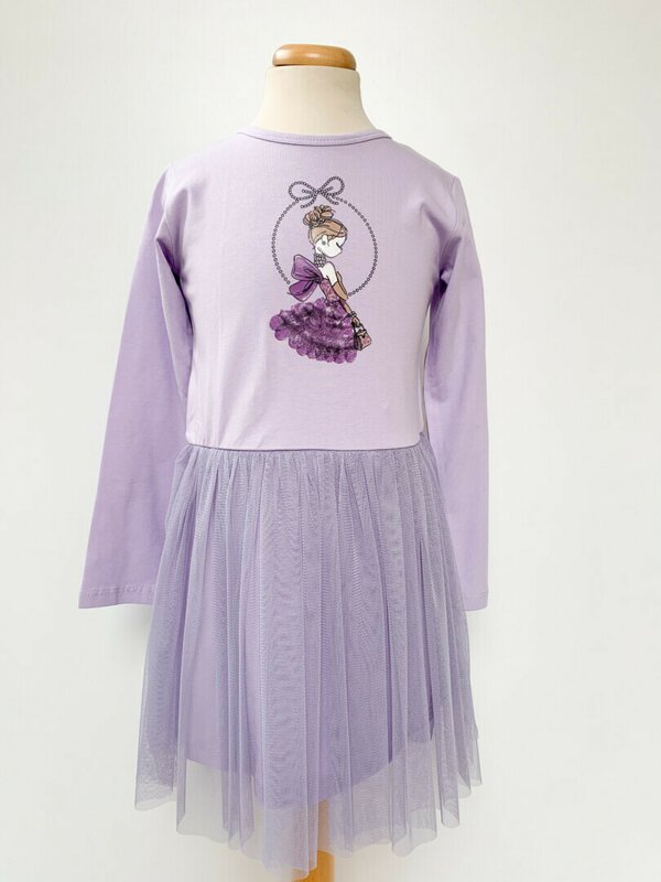 Rochie fetita mov cu printesa