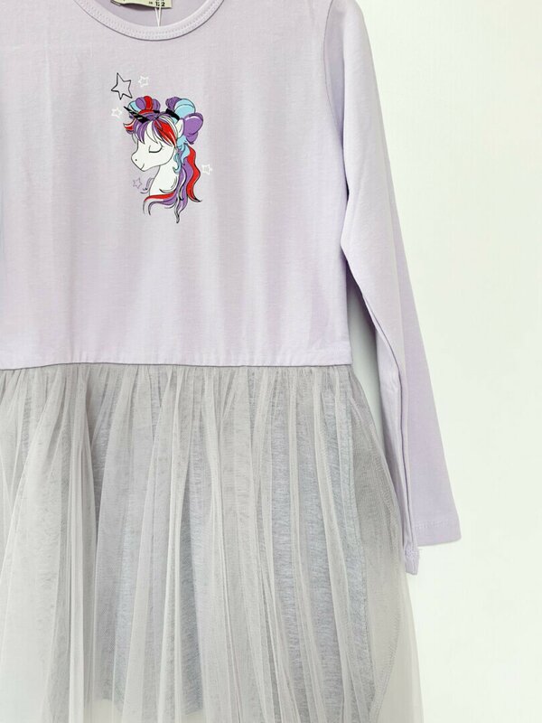 Rochie fetita lila cu unicorn