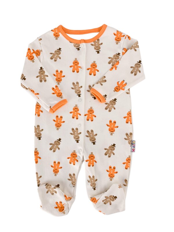 Salopeta baiat alba cu portocaliu