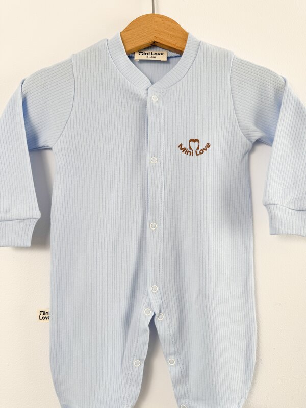 Salopeta baiat bleu logo mini love