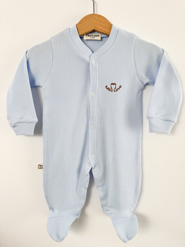 Salopeta baiat bleu logo mini love