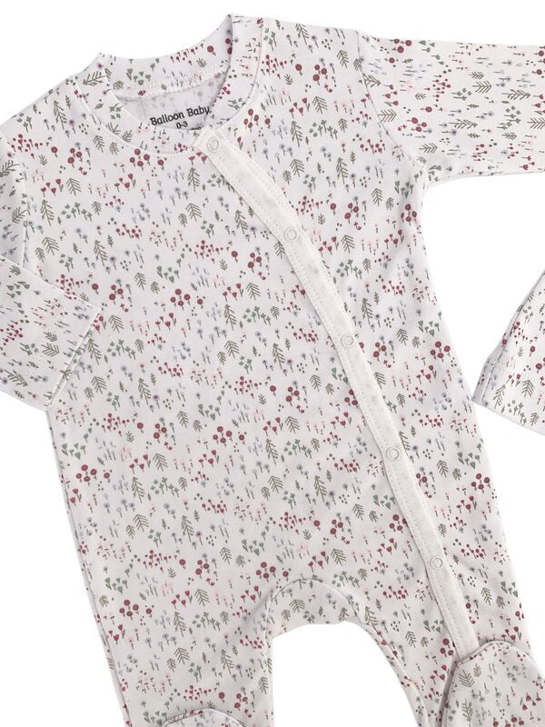 Salopeta fetita alba cu flori