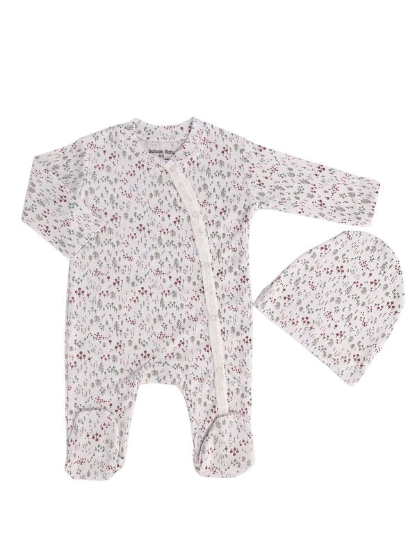 Salopeta fetita alba cu flori