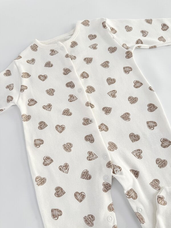 Salopeta fetita alba cu inimioare