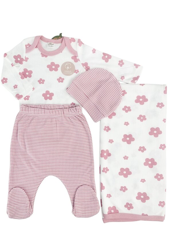 Salopeta fetite cu paturica si caciulita - 4 piese