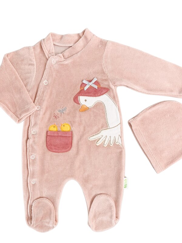 Salopeta fetite roz cu ratuste