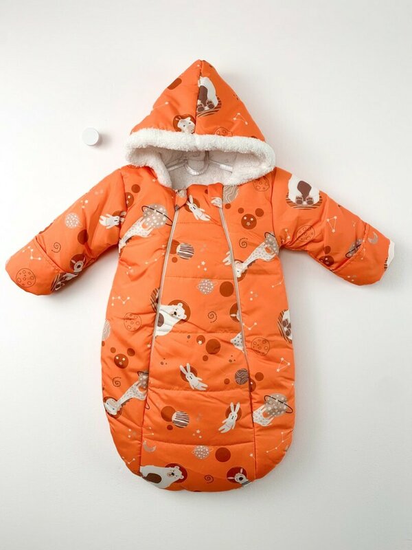 Salopeta iarna fetita portocalie