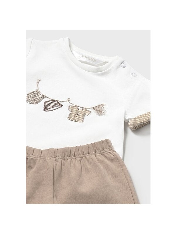 Set 2 treninguri baieti Mayoral - crem cu alb