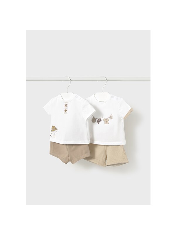 Set 2 treninguri baieti Mayoral - crem cu alb