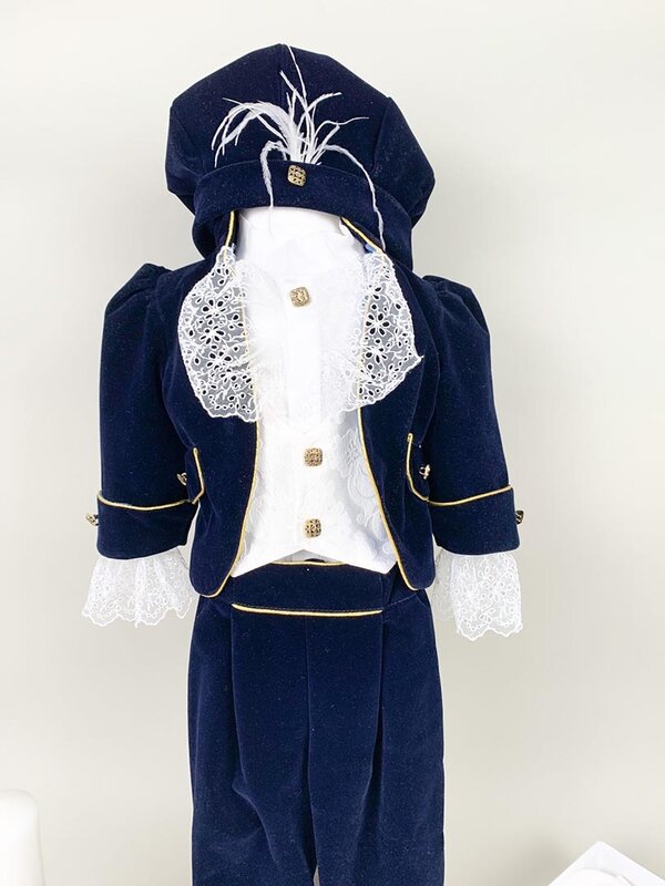 Set botez baiat -print catifea bleomarin