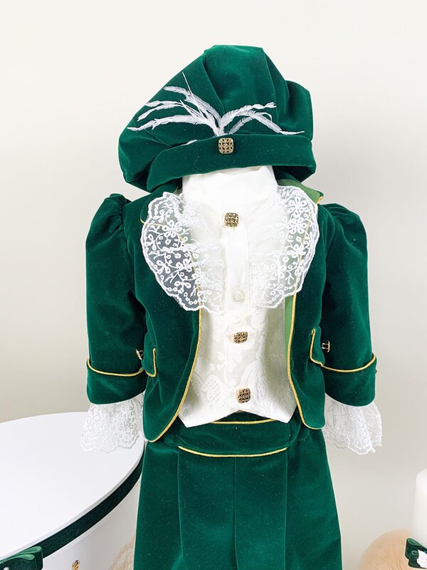 Set botez baiat print verde