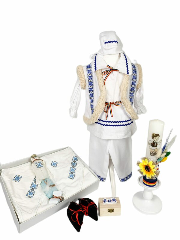 Set botez baiat  național cu vesta