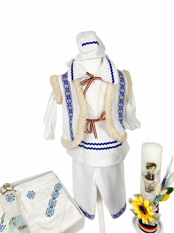 Set botez baiat  național cu vesta