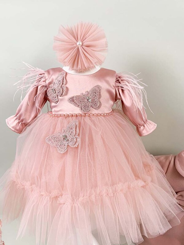 Set botez  fete fluturi(cu paiete)