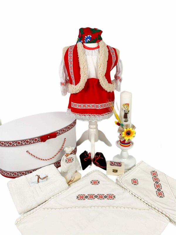 Set botez național fetita cu vesta