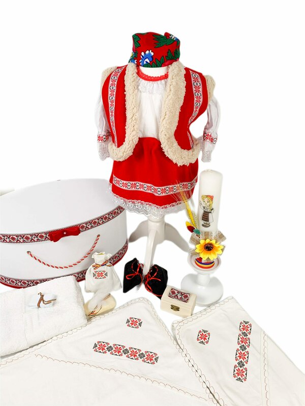 Set botez național fetita cu vesta