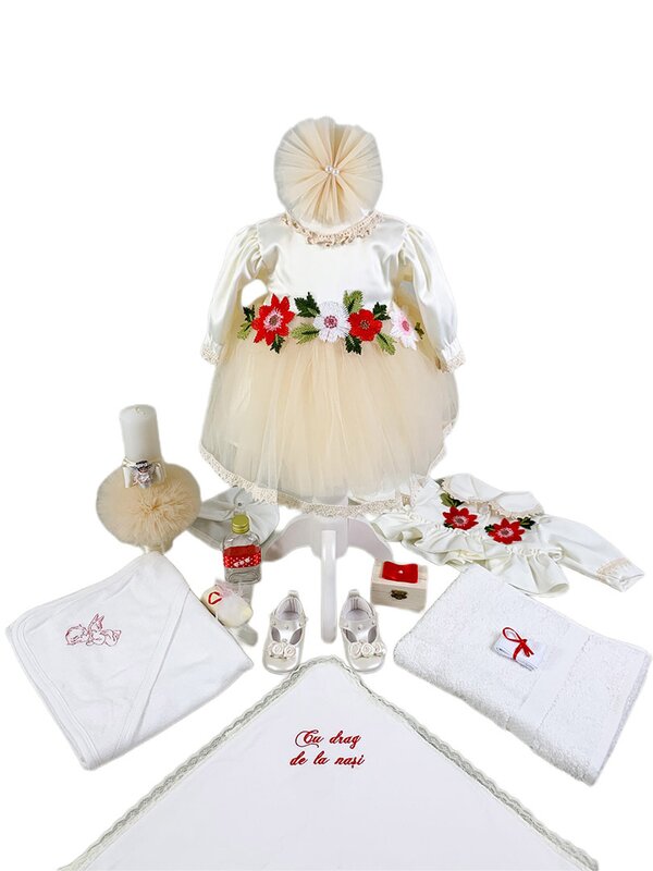 Set complet botez cu flori